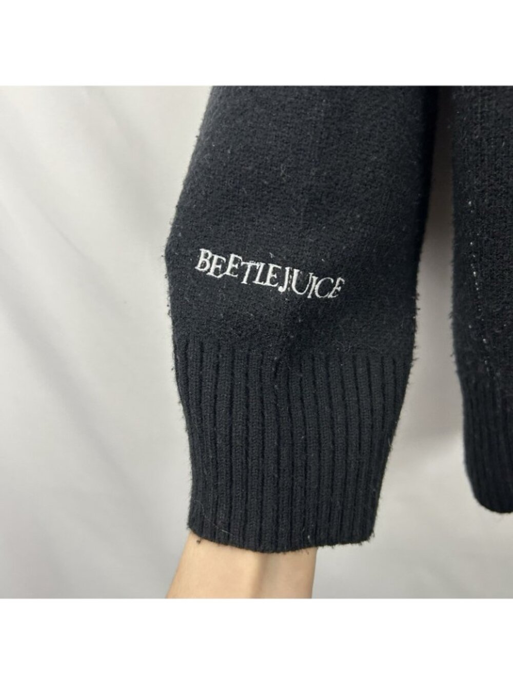 Welcome Skateboards x Beetlejuice "LYDIA SWEATER" Unisex Size XL Crewneck Black - Picture 15 of 16